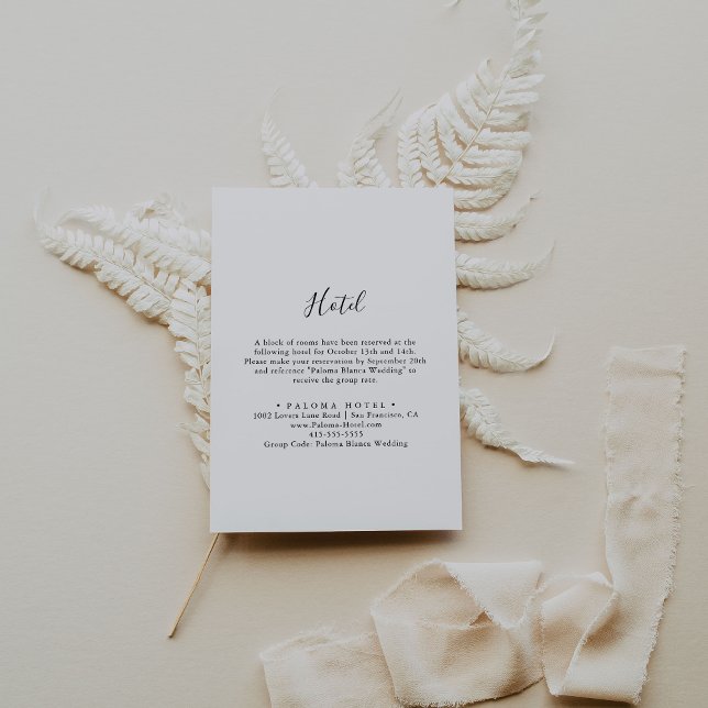 Enkelt, minimalistiskt hotell tilläggskort (Skapare uppladdad)