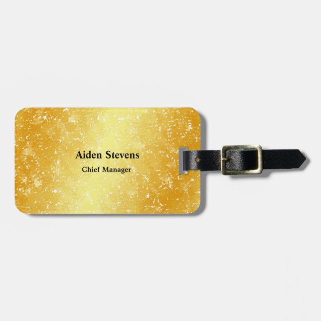 Enkelt, minimalistiskt, klassiskt Guld Färg Bagagebricka (Horisontell Framsida)