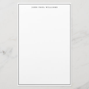 Enkelt minimalistiskt klassiskt svart än Gräns Ram Brevpapper