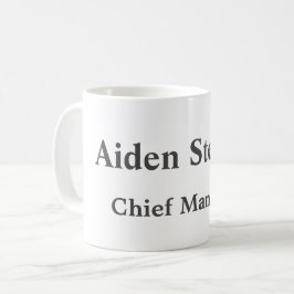 Enkelt, minimalistiskt, klassiskt vitt kaffemugg