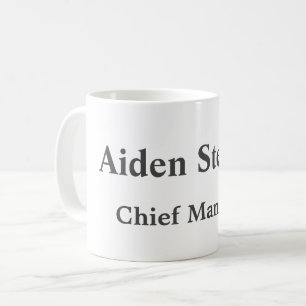 Enkelt, minimalistiskt, klassiskt vitt kaffemugg