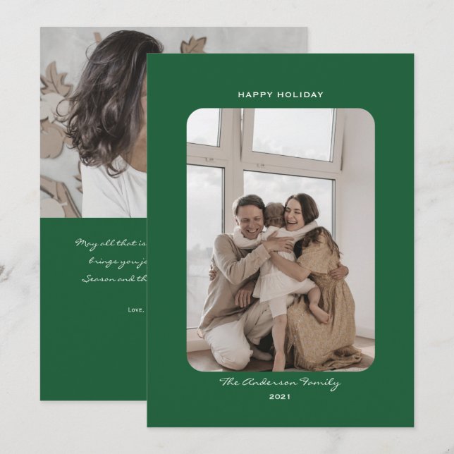 Enkelt, minimalistiskt kort för ren helgdag (Fram/baksida)