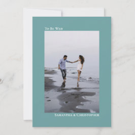 Enkelt, minimalistiskt Lodrät Foto Bröllop Inbjudningar