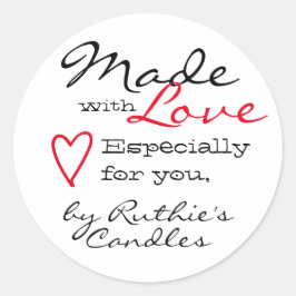 Enkelt minimalistiskt märke med Kärlek Heart White