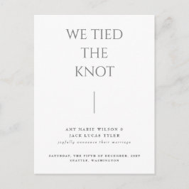 Enkelt minimalistiskt meddelande från Elegant bröl Vykort