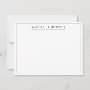 Enkelt minimalistiskt Namn med Ram Anteckningskort