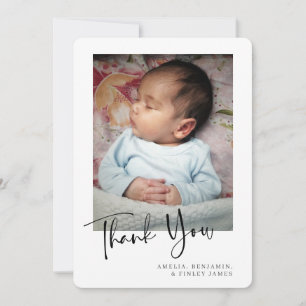 Enkelt minimalistiskt nyfött foto från Baby  Tack Kort