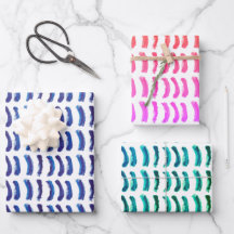 Enkelt minimalistiskt oljefärgblått Linjer