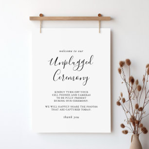 Enkelt, minimalistiskt, opluggat Ceremonistecken Poster
