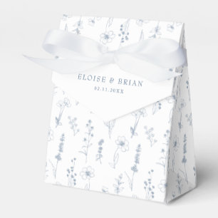 Enkelt minimalistiskt Periwinkle Wildblomma Bröllo Presentaskar