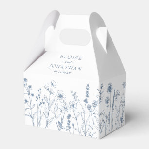 Enkelt minimalistiskt Periwinkle Wildblomma Bröllo Presentaskar