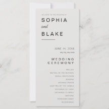 Enkelt minimalistiskt Platinum-Bröllopsprogram