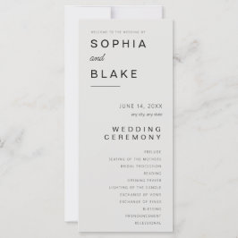 Enkelt minimalistiskt Platinum-Bröllopsprogram