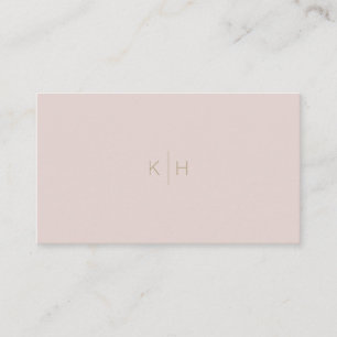 Enkelt minimalistiskt Rosa Beige Guld-Affärskort Visitkort