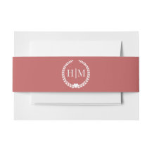 Enkelt minimalistiskt Rustic Dusty Ro Monogram