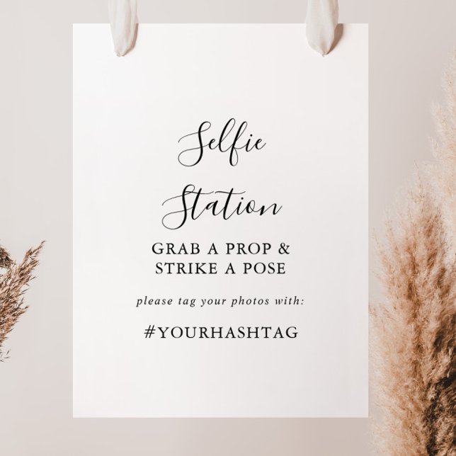 Enkelt minimalistiskt Selfie Station-tecken Poster (Skapare uppladdad)