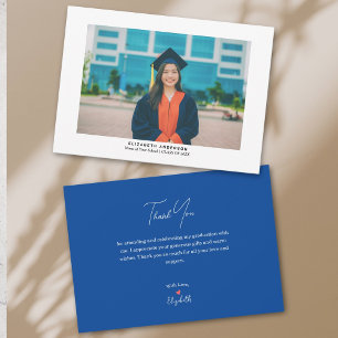 Enkelt minimalistiskt skript Student Photo Student Tack Kort