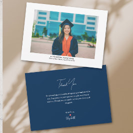 Enkelt minimalistiskt skript Student Photo Student Tack Kort