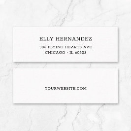 Enkelt, minimalistiskt skrivmaskin 11-miniprogram, mini visitkort