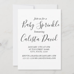 Enkelt minimalistiskt sprinklingmönster för babydu inbjudningar