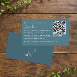 Enkelt minimalistiskt svar via QR-kod OSA Blue Tilläggskort