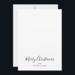 Enkelt minimalistiskt svartvit God jul Julkort<br><div class="desc">Detta minimalistiska svarta vita god jul-helgdag-kort är perfekt för en festsäsong firande. Utformningen har ett calligraphy-teckensnitt för eleganten.</div>