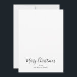 Enkelt minimalistiskt svartvit God jul Julkort<br><div class="desc">Detta minimalistiska svarta vita god jul-helgdag-kort är perfekt för en festsäsong firande. Utformningen har ett calligraphy-teckensnitt för eleganten.</div>