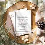 Enkelt, minimalistiskt, traditionellt Ram Bröllop Inbjudningar<br><div class="desc">Denna enkla,  minimalistiska,  traditionella bröllopsinbjudan från ram är perfekt för ett elegant bröllop. Den klassiska designen har en grundläggande gräns-ram och rustik svart- och vit typografi med en modern minimal känsla. QSD112</div>