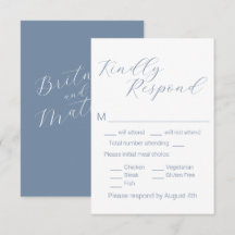 Enkelt minimalistiskt val av dammblå måltid Bröllo