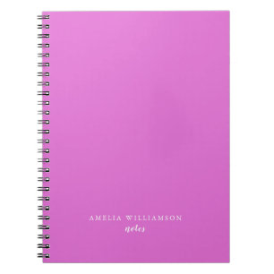 Enkelt minimalistiskt Violet Lila Personlig Namn Anteckningsbok