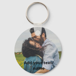 enkelt, minimalt anpassat par i namn monogram ke nyckelring