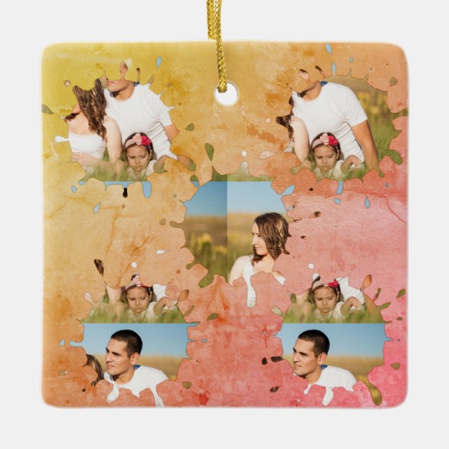 Enkelt, minimalt antal anpassningsbar i eleganten  julgransprydnad keramik (Framsida)