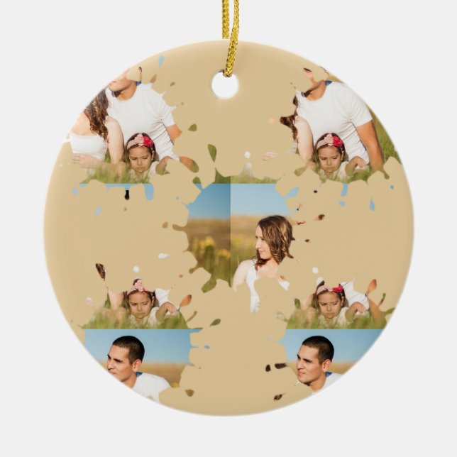 Enkelt, minimalt antal anpassningsbar i eleganten  julgransprydnad keramik (Framsidan)