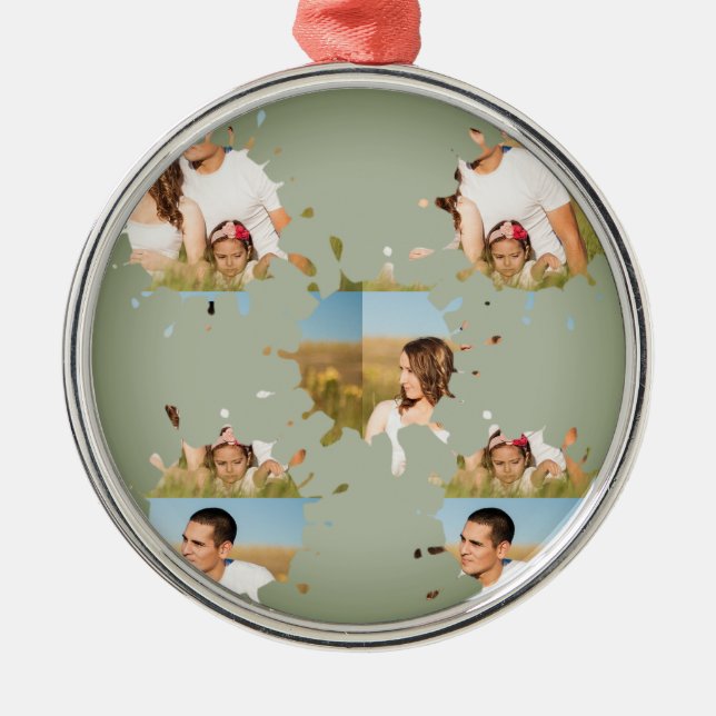 Enkelt, minimalt antal anpassningsbar i eleganten  julgransprydnad metall (Framsidan)