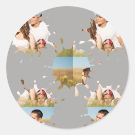 Enkelt, minimalt antal anpassningsbar i eleganten runt klistermärke