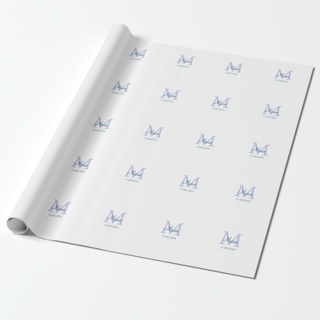 enkelt, minimalt datum för att lägga till namn mon presentpapper (Utrullad)