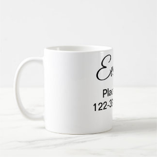 Enkelt, minimalt för att lägga till din namntext s kaffemugg