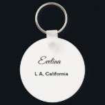 Enkelt, minimalt för att lägga till din namntext s nyckelring<br><div class="desc">Design</div>