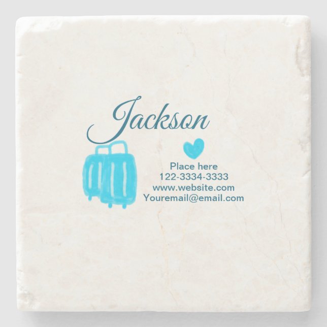 Enkelt, minimalt för att lägga till din namntext s stenunderlägg (Framsidan)