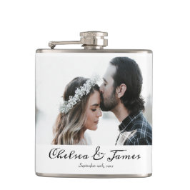 Enkelt minimalt foto Namn Bröllop Fickplunta