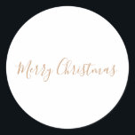 ENKELT MINIMALT god jul-kort Runt Klistermärke<br><div class="desc">utformning</div>