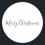 ENKELT MINIMALT god jul-kort Runt Klistermärke<br><div class="desc">utformning</div>
