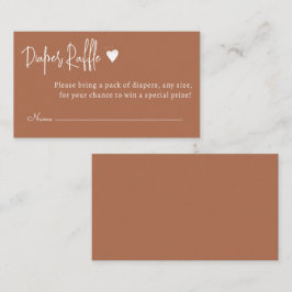Enkelt minimalt könsneutralt, nedtryckt Raffle Tilläggskort