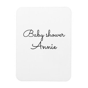 enkelt, minimalt lägga till din namntext babydusch magnet