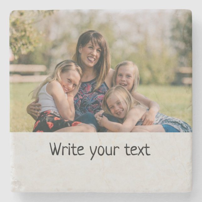enkelt, minimalt lägga till din text-fotochristmas stenunderlägg (Framsidan)