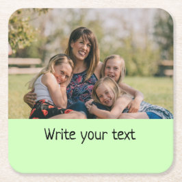 enkelt, minimalt lägga till din text-fotochristmas underlägg papper kvadrat