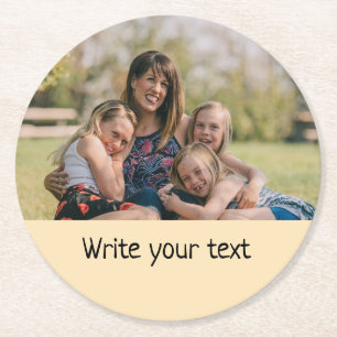enkelt, minimalt lägga till din text-fotochristmas underlägg papper rund