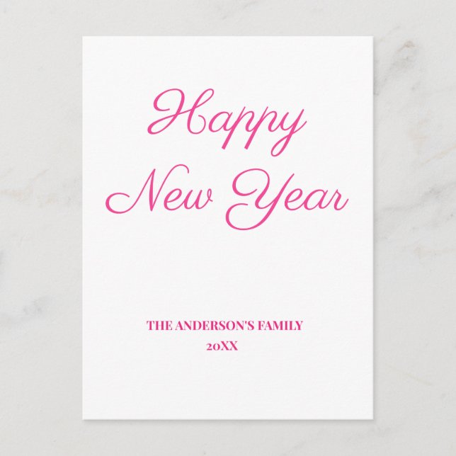 enkelt, minimalt lägga till din text i ett nytt år vykort (Framsida)