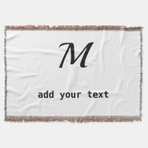 enkelt, minimalt lägga till din text i monogramfot