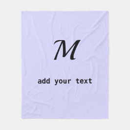 enkelt, minimalt lägga till din text i monogramfot fleecefilt
